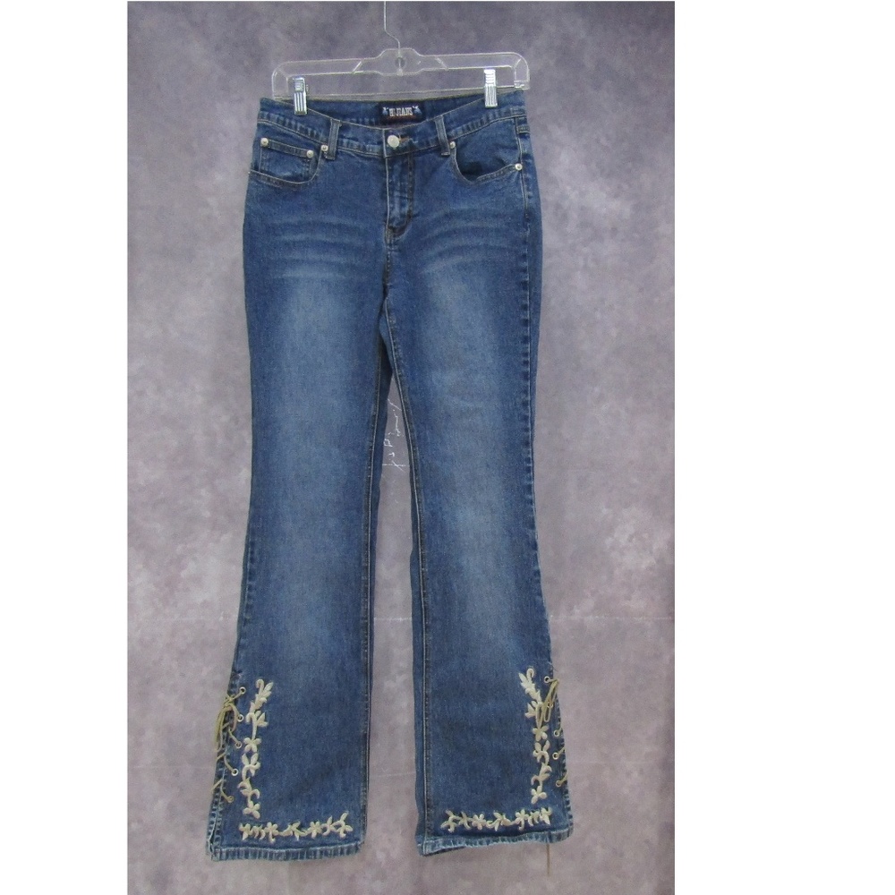 Hi Jeans Hippie Boho Laced Bottoms Embroidered